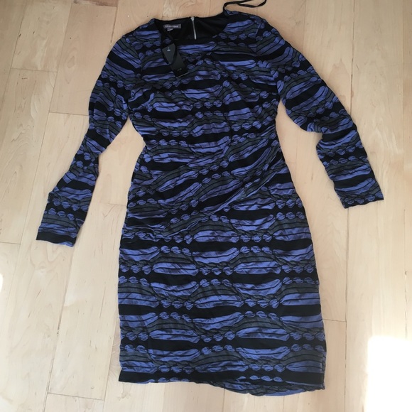 Blue waist cinched bodycon dress - Picture 1 of 3