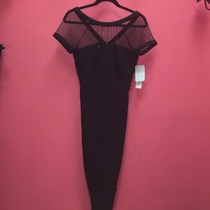 Black Maggy London sheer top dress