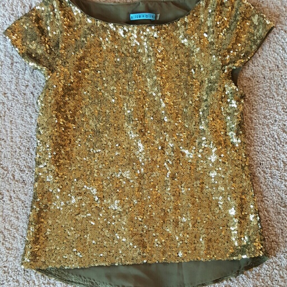 Gold sparkle top