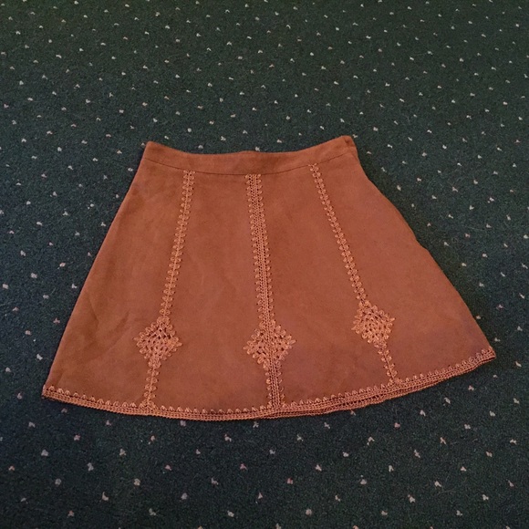 H&M a-line suede skirt