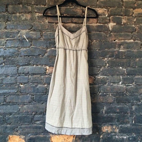 Anthropologie Taupe Dress with Detailing