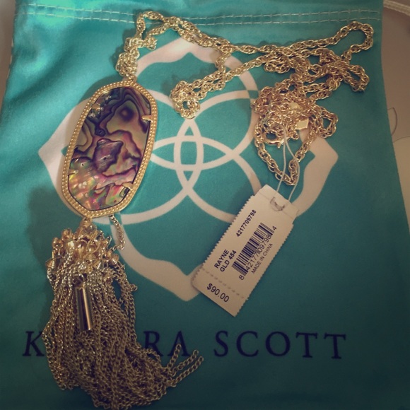 Kendra Scott Jewelry - Kendra Scott BNWT abalone gold rayne necklace