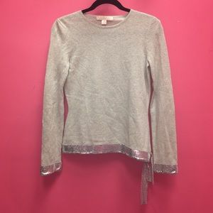 100% cashmere gray sweater exclusively for saks