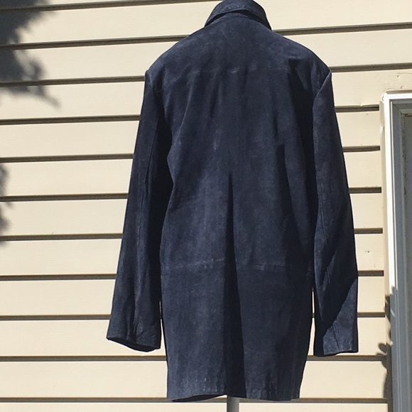 🆕💙Margaret Godfrey💙Blue Suede Blazer - Picture 2 of 4