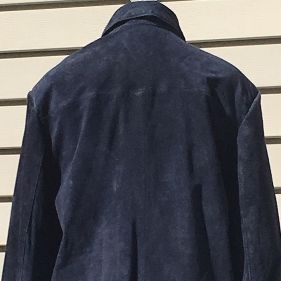 🆕💙Margaret Godfrey💙Blue Suede Blazer - Picture 4 of 4