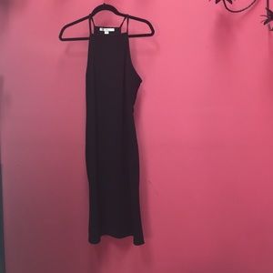 Side zip halter dress