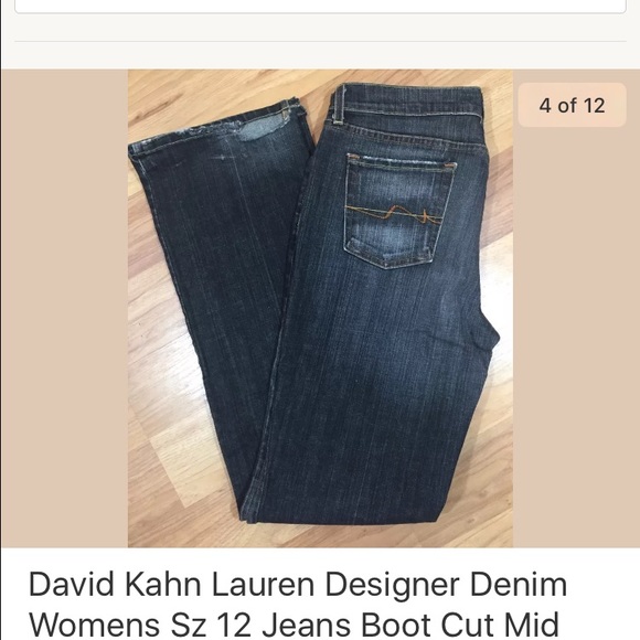 David Kahn designer denim Womens Sz 12 bootcut