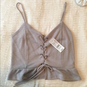 Grey Lavender spaghetti strap top
