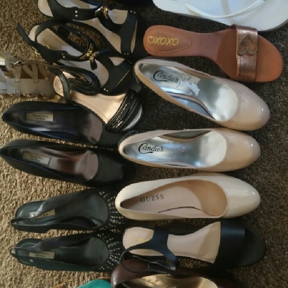 15 pairs of heels wedges all brands
