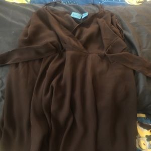 Brown empire waist flowy tank XL