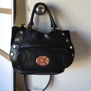 Emma Fox leather and suede handbag
