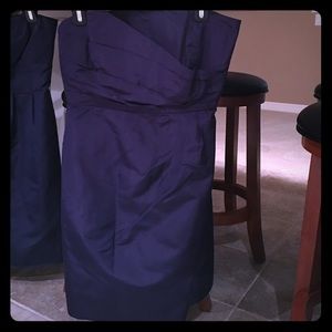 JCREW NAVY BLUE STRAPLESS DRESS/8