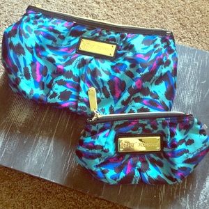 Betsy Johnson Multicolor Printed 2 Cosmetic cases