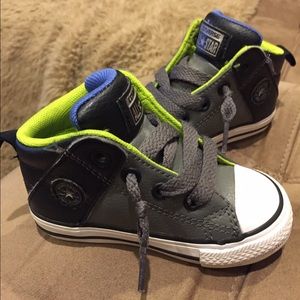 Baby Converse All Star Black,Grey & White Sneakers