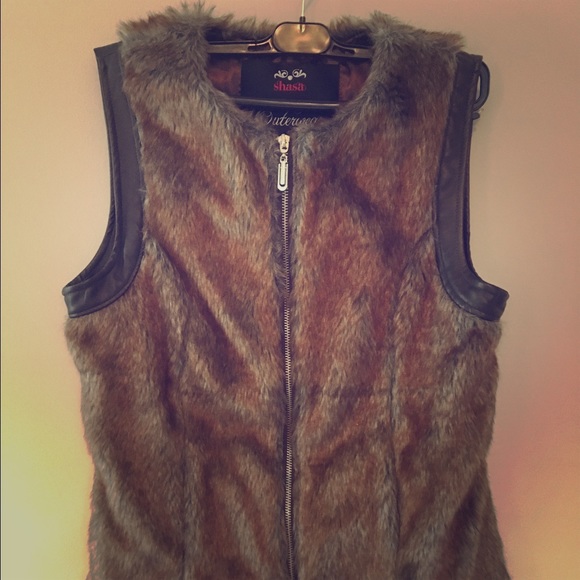Faux fur vest