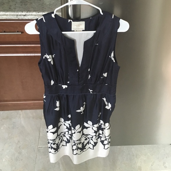 Navy and cream Kate Spade dress