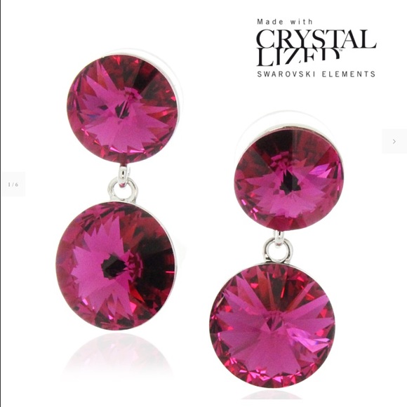 Swarovski Element Double Round Earrings 💕✨ - Picture 1 of 4
