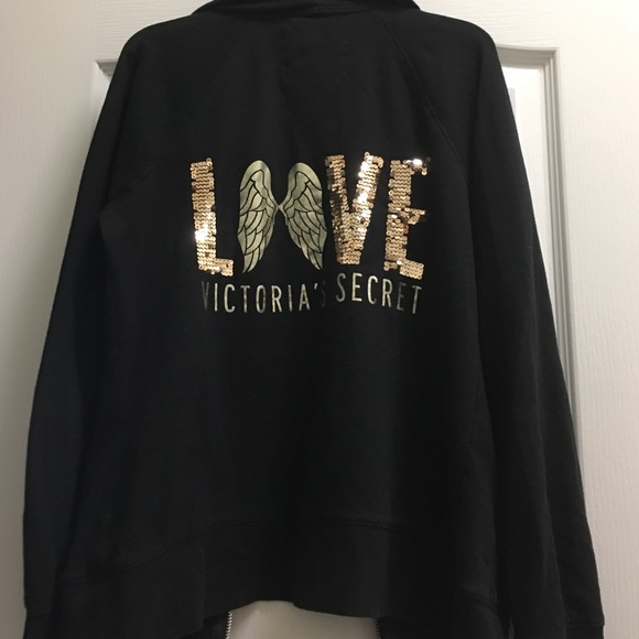Sequin Victoria secret zip hoodie - Picture 1 of 3