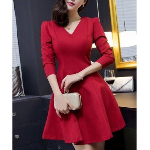 Dowisi red a-line dress