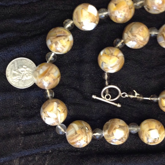 Sterling silver. Quartz & topaz - Picture 2 of 2