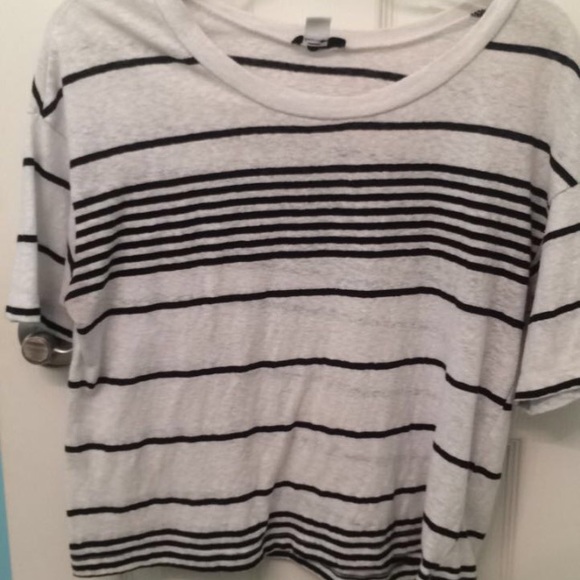 BDG URBAN OUTFITTER STRIPED CROP TOP - Picture 1 of 2