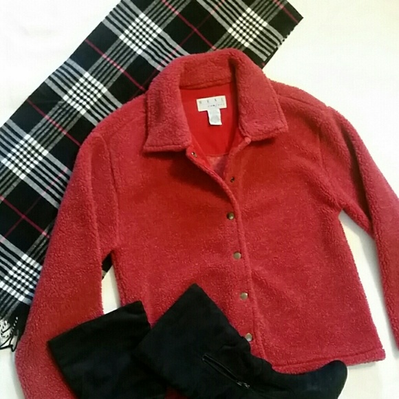 real Comfort Jackets & Blazers - Real Comfort red coat EUC