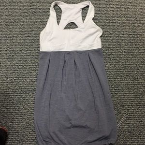 Lululemon white and gray tank size 6