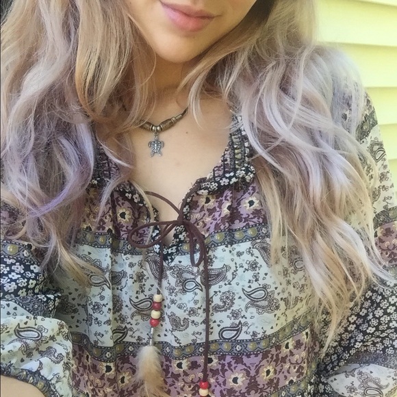 Boho paisley feather tunic - Picture 3 of 3