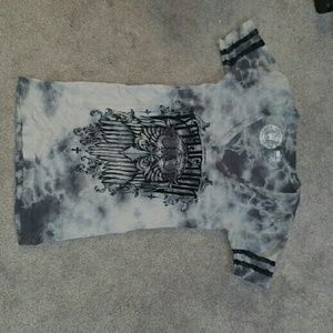 Grey Affliction V neck Tee