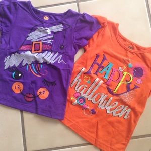 NWT 2pc Girls Halloween T Shirt Tops