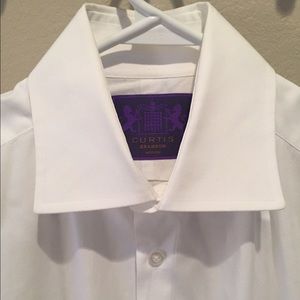 White dress shirt from Hawes and Curtis.