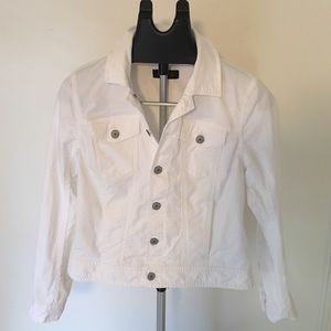 Talbots white denim jacket