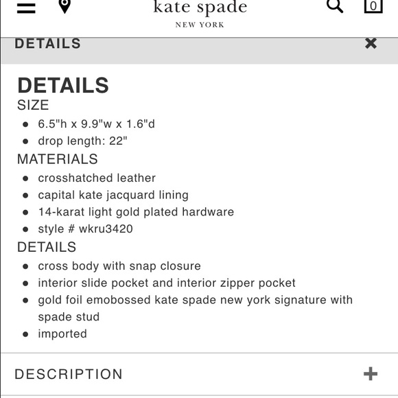 Kate Spade NWT Charlotte Street Alek - Picture 3 of 3