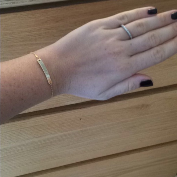 Gold plated dainty bar bracelet (dated) 9/23/93 - Picture 3 of 3