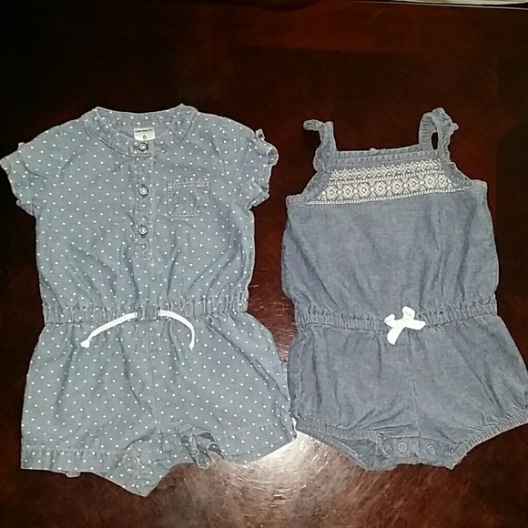 Denim rompers