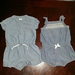 Denim rompers