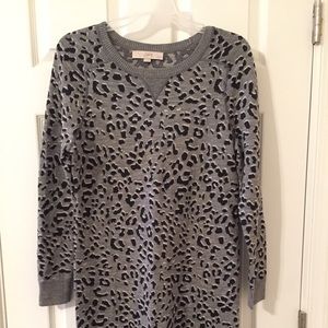 Loft Leopard Sweater Dress