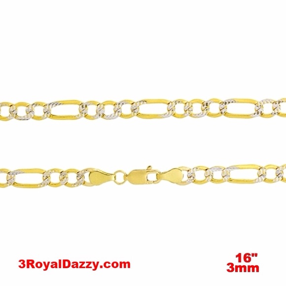 925 silver Figaro Chain- 3mm-16"