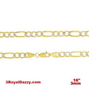 925 silver Figaro Chain- 3mm-16"