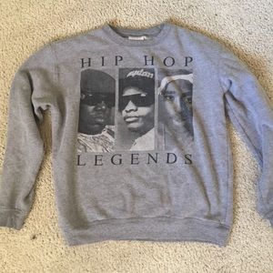 Hip hop crew neck sweater