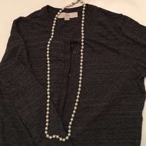 Dark gray 3/4 length cardigan