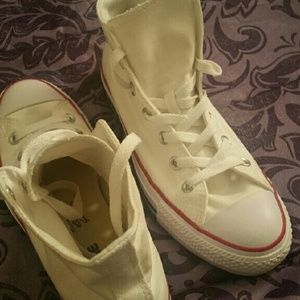 NEW!!! All White Hightop All Star Converse