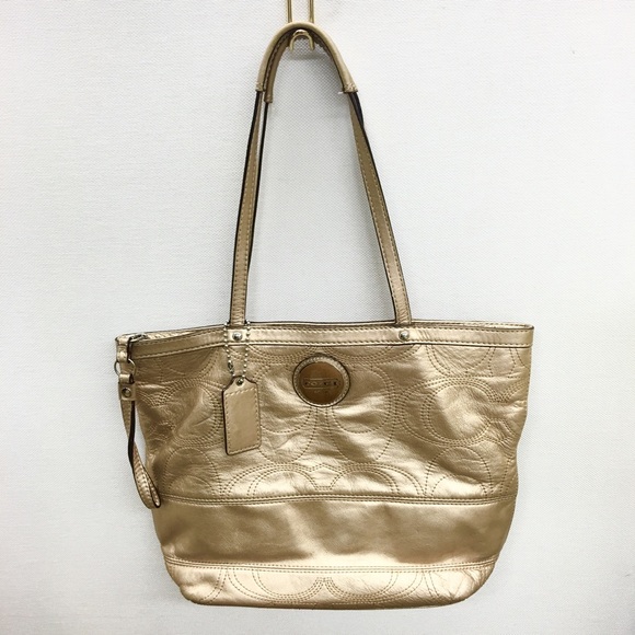 Coach - Gold Leather Tote Bag **SALE**