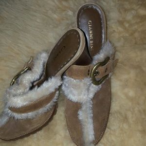 Gianni Bini Brown Suede Mules