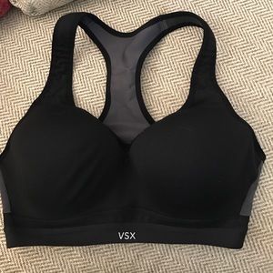 Black and grey Victoria secret sports bra