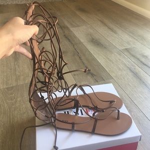 Just fab lace up sandals