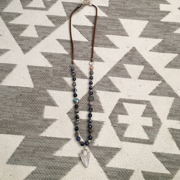Druzy arrowhead necklace
