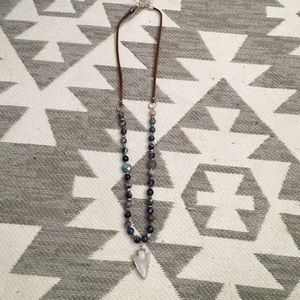 Druzy arrowhead necklace