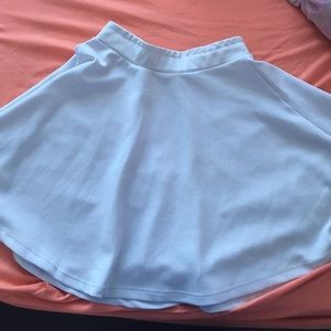 White skater skirt