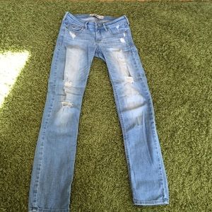 Hollister Light Wash Ripped Skinny Jeans